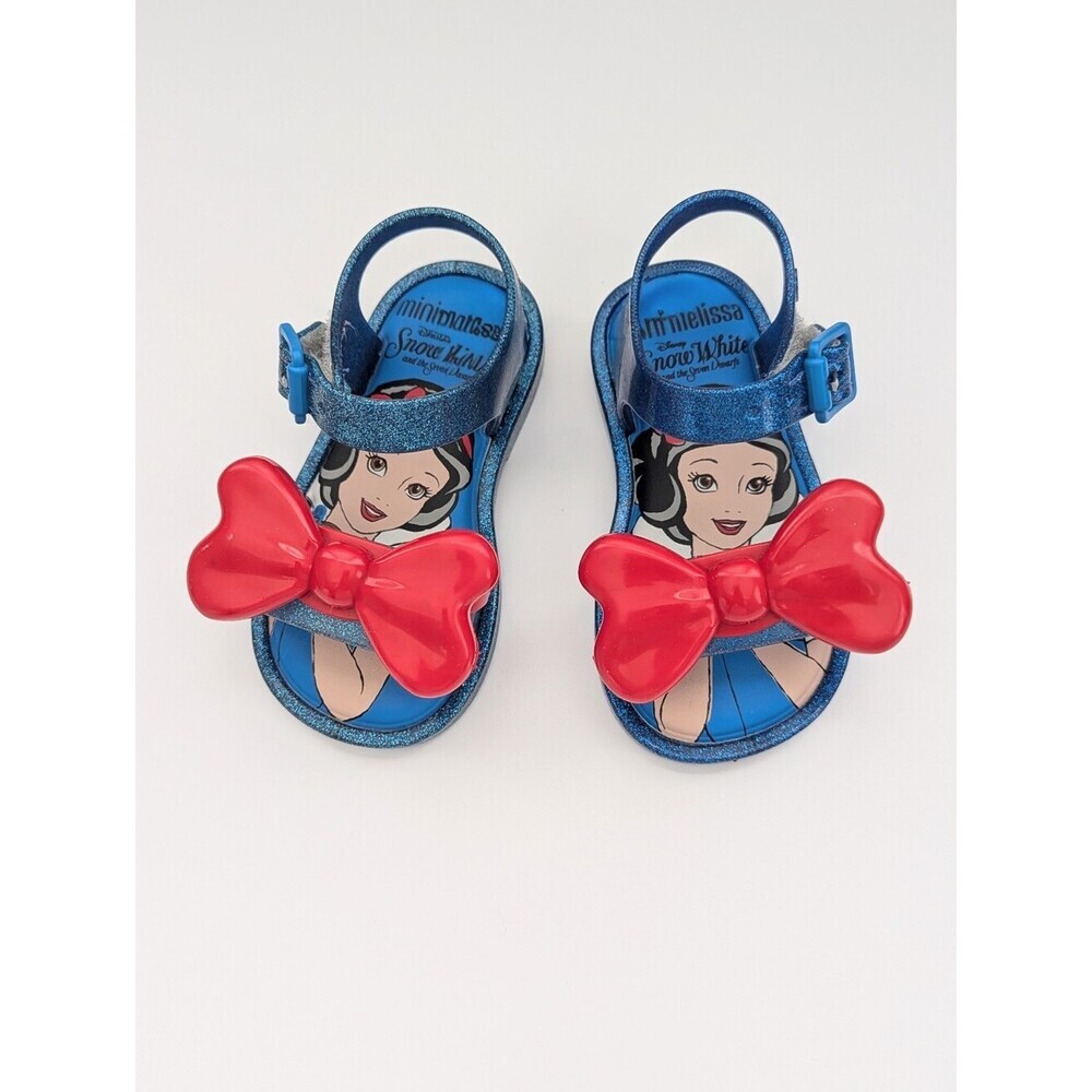 Mini Melissa Disney Snow White Sandals w/Red Bow Accent - Size 5